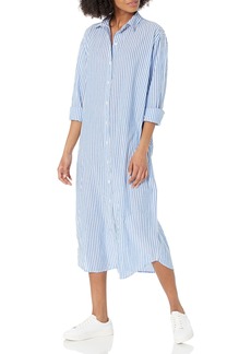 Velvet by Graham & Spencer womens Heather Striped Cotton Shirting Button Up Casual Dress   US
