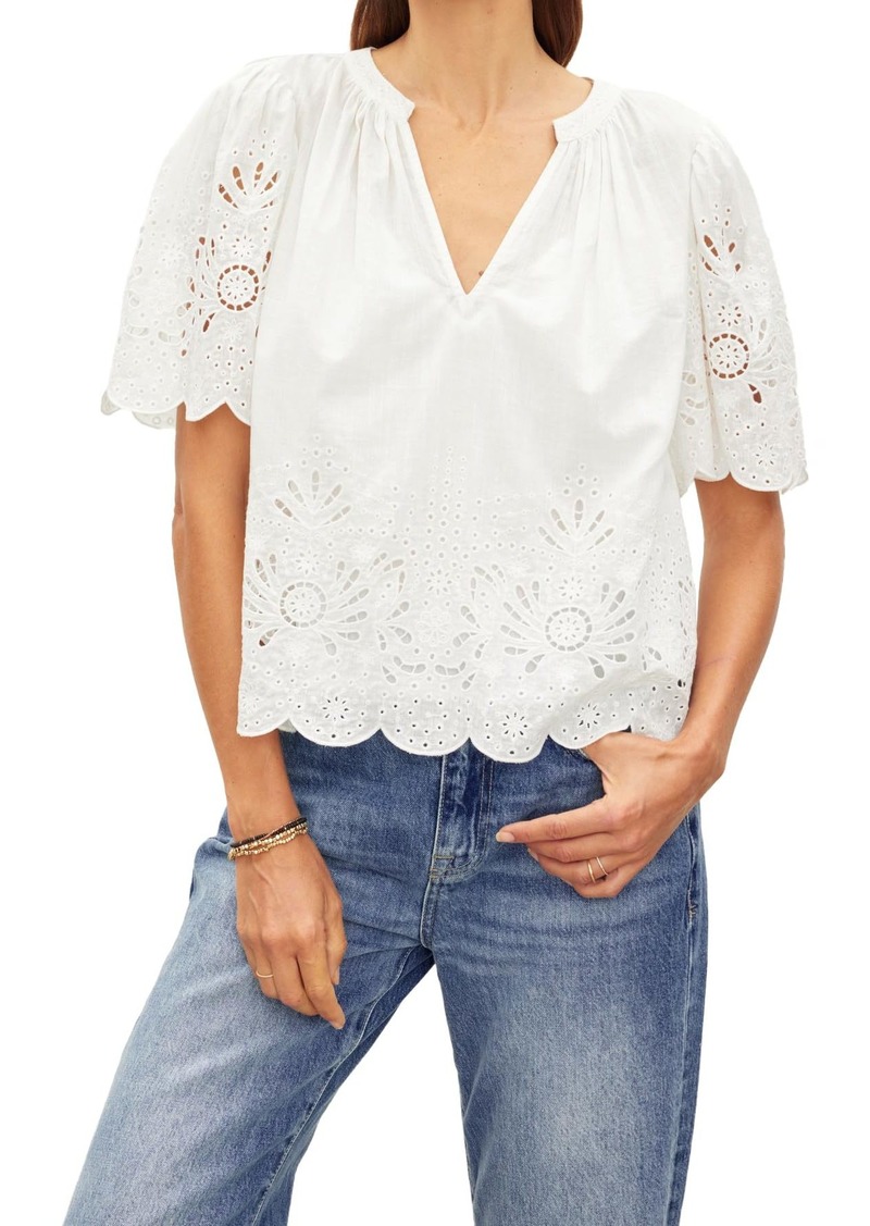 Velvet by Graham & Spencer Velvet Women's Razie Blouse  White M