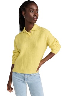 Velvet by Graham & Spencer Velvet Women's Shay05 Henley Sweater  Yellow XS