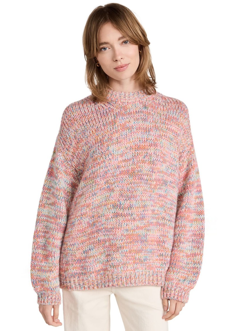 VELVET BY GRAHAM & SPENCER Women's Trix Rainbow Alpaca Pullover Sweater  S