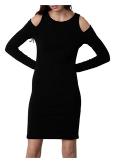 Velvet by Graham & Spencer Womens Cold Shoulder Knit Mini Dress