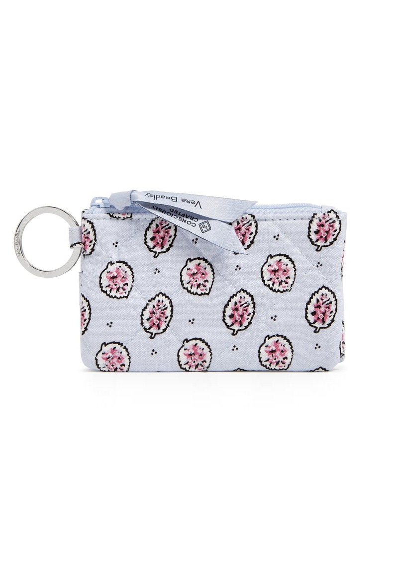 Vera Bradley Cotton Deluxe Zip Id Case Wallet with RFID Protection