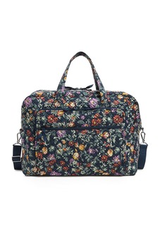 Vera Bradley Cotton Grand Weekender Travel Bag Fresh-Cut Floral Green