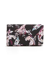 Vera Bradley Women's Cotton Trifold Clutch Wallet With Rfid Protection