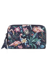 Vera Bradley Cotton Turnlock Wallet with RFID Protection