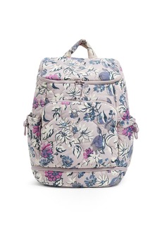 Vera Bradley Featherweight Commuter Backpack Travel Bag Fresh-Cut Floral Lavender