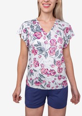Vera Bradley Flutter-Sleeve T-Shirt & Shorts Pajama Set