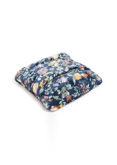 Vera Bradley Plush Fleece Travel Blanket with Trolley Sleeve Fresh-Cut Floral Critters
