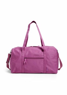 Vera Bradley Women's Large Travel Duffle Bag Rich Orchid-Recycled Cotton