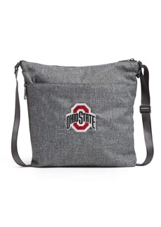 Vera Bradley Women's Recycled Lighten Up Reactive Hipster Crossbody Purse Gray Heather with The Ohio State University