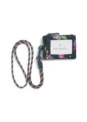 Vera Bradley Women's Recycled Lighten Up Reactive Lanyard Card Case With RFID Protection