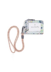 Vera Bradley Women's Recycled Lighten Up Reactive Lanyard Card Case With RFID Protection