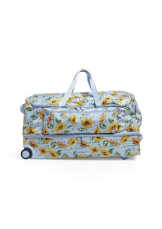 Vera Bradley Women's Recycled Lighten Up Reactive Xl Foldable Rolling Duffle Luggage