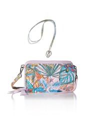 Vera Bradley womens Cotton Lanyard Keyring Rain Forest Canopy - Recycled Cotton  US withRecycled Cotton All in One Crossbody Purse with RFID Protection Rain Forest Canopy