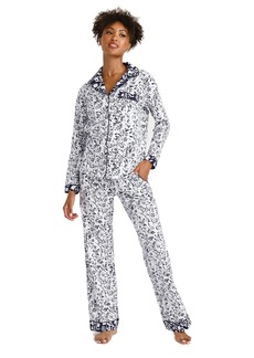 Vera Bradley Women's Cotton Pajama Set With Long Sleeve Button-up Shirt and Pants (Extended Size Range)