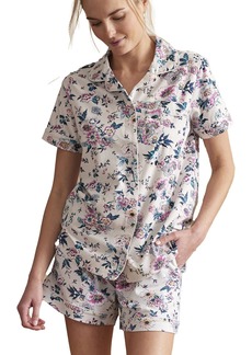 Vera Bradley Women's Cotton Pajama Short Sleeve Button-Up Shirt