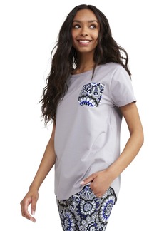 Vera Bradley Women's Cotton Short Sleeve Crewneck Pajama T-shirt (Extended Size Range)
