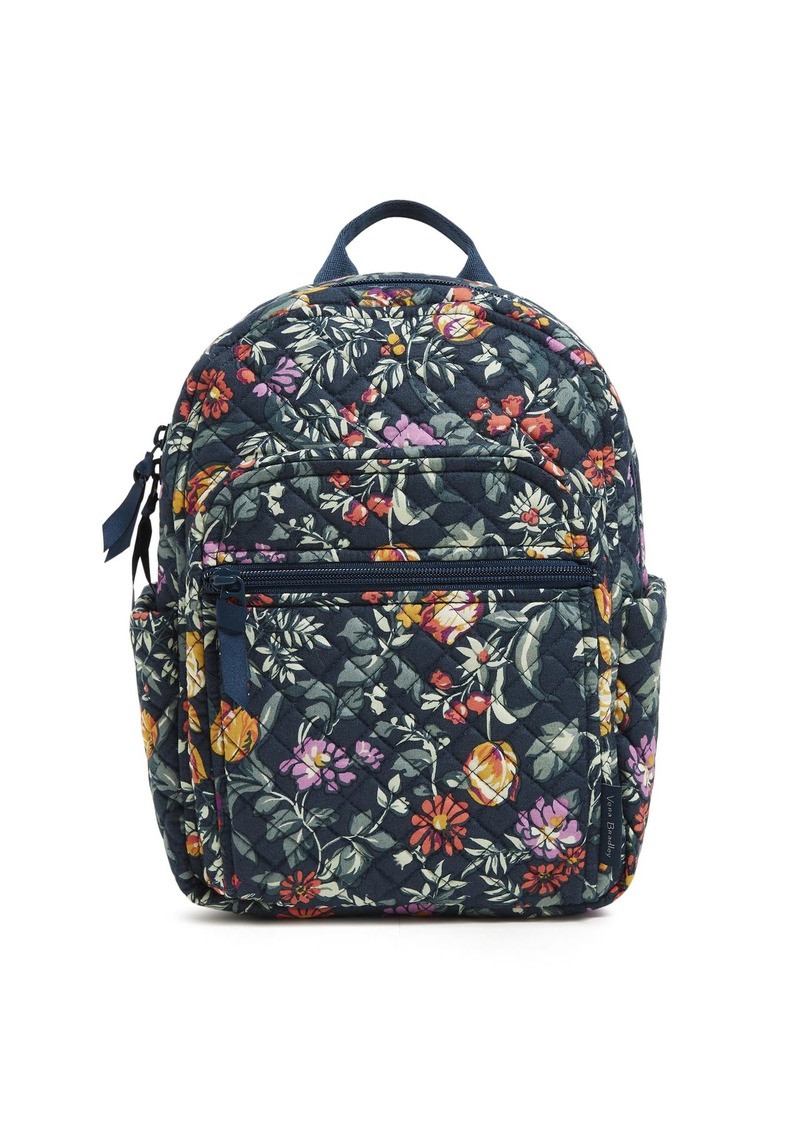 Vera Bradley Women's Cotton Small Backpack Fresh-Cut Floral Green