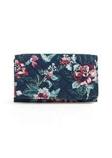 Vera Bradley Women's Cotton Trifold Clutch Wallet With RFID Protection