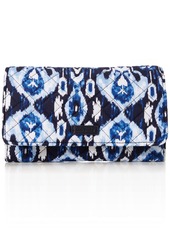 Vera Bradley womens Cotton Trifold Clutch With Rfid Protection Wallet   US