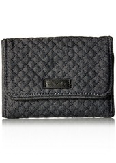 Vera Bradley Women's Denim Riley Compact Wallet with RFID Protection