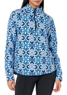 Vera Bradley Women's French Terry Quarter-Zip Sweatshirt with Pockets (Extended Size Range)