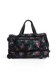 Vera Bradley Women's Recycled Lighten Up Reactive Foldable Rolling Duffle Luggage