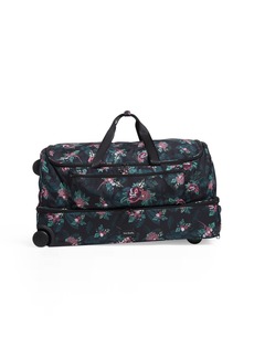 Vera Bradley Women's Recycled Lighten Up Reactive Xl Foldable Rolling Duffle Luggage