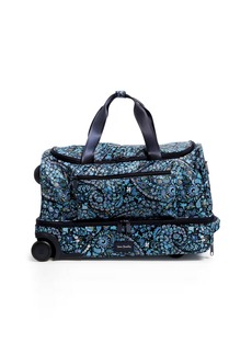 Vera Bradley Recycled Ripstop Foldable Rolling Duffle Bag