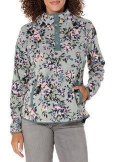 Vera Bradley Women's Snap Collar Fleece Pullover Sweatshirt With Pockets  Extra Small
