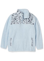 Vera Bradley Women's Snap Collar Fleece Pullover Sweatshirt With Pockets (Extended Size Range)  Extra Large