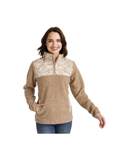 Vera Bradley Women's Snap Collar Fleece Pullover Sweatshirt With Pockets (Extended Size Range)  Extra Large