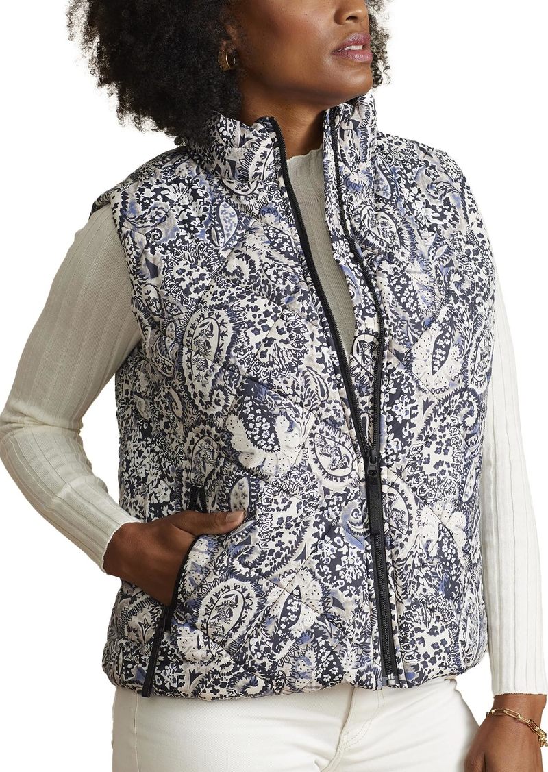 Vera Bradley Women's Zip Up Puffer Vest with Pockets (Extended Size Range)