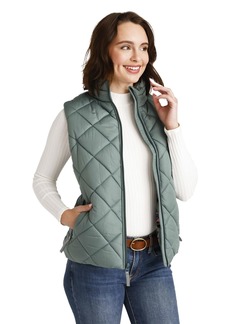 Vera Bradley Women's Zip Up Puffer Vest With Pockets (Extended Size Range)