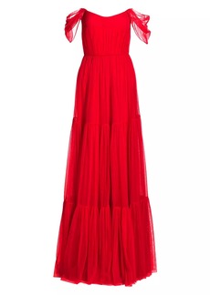 Vera Wang Ginny Off-the-Shoulder Tulle Gown