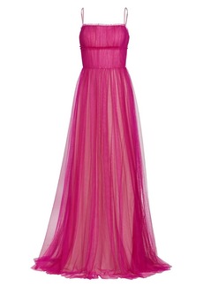 Vera Wang Manuela Tulle Cape Back Gown