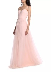 Vera Wang Vernen Sleeveless Pleated Gown