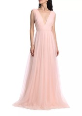 Vera Wang Vias Pleated Tulle Gown