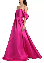 Vera Wang Viktor Off-The-Shoulder Mikado Gown