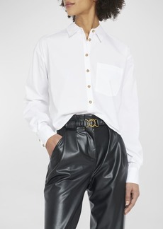 Veronica Beard Aderes Classic Button-Front Shirt