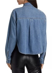 Veronica Beard Aderes Denim Long-Sleeve Shirt