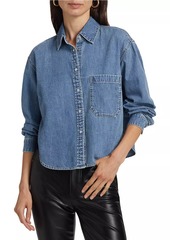 Veronica Beard Aderes Denim Long-Sleeve Shirt