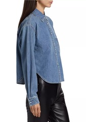 Veronica Beard Aderes Denim Long-Sleeve Shirt