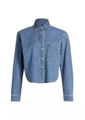 Veronica Beard Aderes Denim Long-Sleeve Shirt