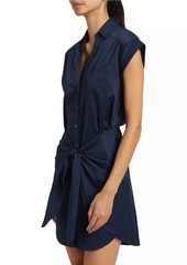 Veronica Beard Aimee Cotton-Blend Tie-Waist Shirtdress