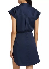 Veronica Beard Aimee Cotton-Blend Tie-Waist Shirtdress