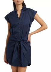 Veronica Beard Aimee Cotton-Blend Tie-Waist Shirtdress