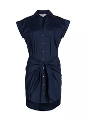 Veronica Beard Aimee Cotton-Blend Tie-Waist Shirtdress