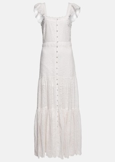 Veronica Beard Aislin broderie anglaise cotton maxi dress