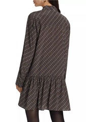 Veronica Beard Alexandra Geometric-Print Silk-Blend Shirt Dress